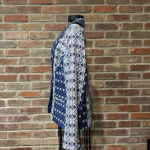 Romeo & Juliet Couture Blue & White Blazer Size Large - Picture 3 of 8